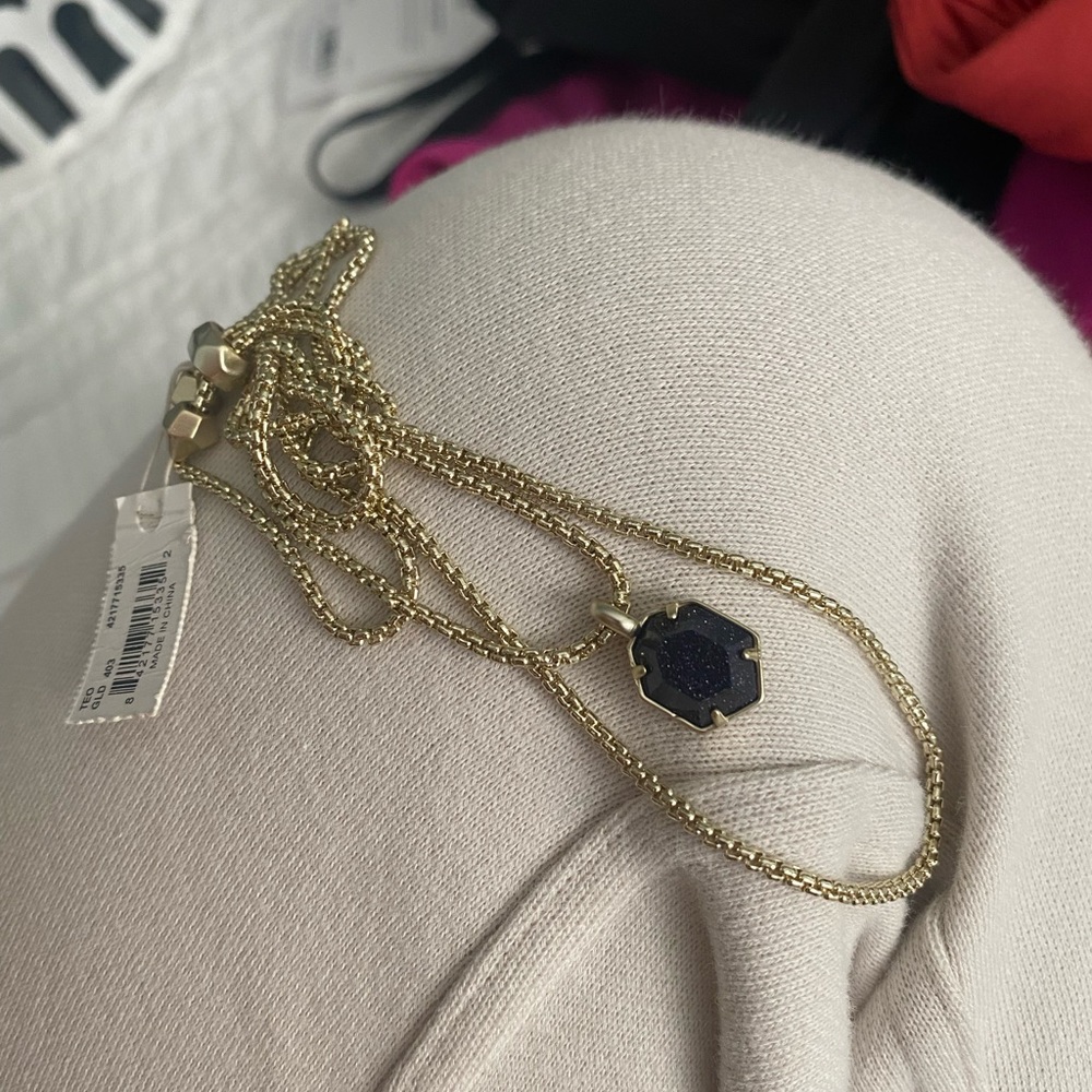 Kendra Scott teo blue goldstone NEW